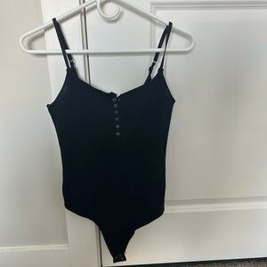 Black Henley Abercrombie Bodysuit